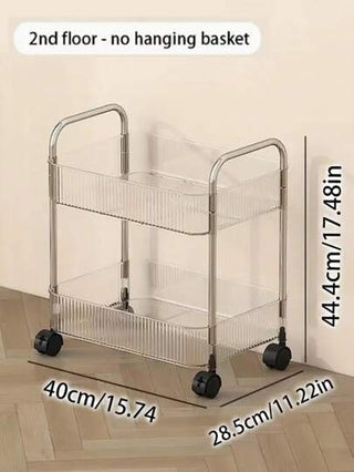 رف تخزين سلة الحمام المتعدد الوظائف ، واضح المنزل جهاز تحريك رف تخزين مستحضرات التجميل الصغيرة، إكسسوارات الحمام