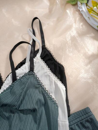 Shein Underwear&Sleepwear Basics مجموعة ملابس داخلية صدرية وشورت داخلي للفتيات بجودة عالية ، 3 مجموعات