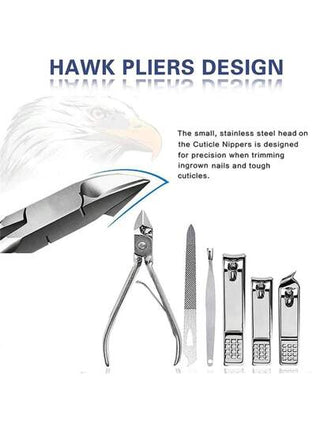 8/ 9/12/19 قطعة طقم مانيكير ومبرد أظافر من الفولاذ المقاوم للصدأ، مجموعة للعناية بالأظافر محمولة للسفر، مقص ملقط وأدوات مانيكير وحقيبة منظم للتخزين