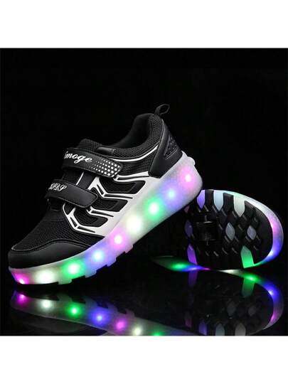 أحذية رياضية مضيئة بتصميم منخفض التقطيع مع تهوية جيدة للمراهقين والطلاب والبالغين، زوج أحذية تزلج ب-4 عجلات للصيف، أحذية خارجية للرجال والنساء