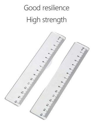 أدوات مكتبية ومدرسية مسطرة بلاستيك شفافة بحافة مموجة ومقياس مفرد لجانب واحد 20سم، مستلزمات مدرسية بسعر الجملة للطلاب، 1قطعة / 5قطع / 15قطعة