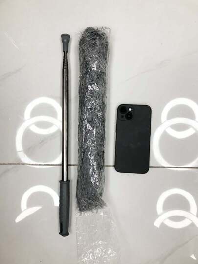 فرشاة تنظيف متعددة الاستخدامات منزلية تحتوي على ذراع تلسكوبي قابل للتعديل ، وتقوم بإزالة الأتربة والغبار ، تستخدم لتنظيف الأسرة والأثاث