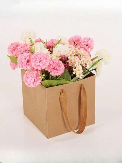 3 أكياس هدايا ورقية قوية ذات مقابض بمقاس كبير ومربع ، أكياس تسوق كبيرة ، أكياس هدايا لحفلات الزفاف وأعياد الميلاد ، أكياس بهدايا وبها مقابض ورقية بالجملة باللون البني الطبيعي للحفلات الزفاف وأعياد الميلاد وعيد الحب