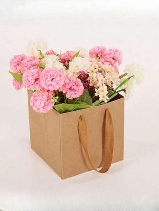 3 أكياس هدايا ورقية قوية ذات مقابض بمقاس كبير ومربع ، أكياس تسوق كبيرة ، أكياس هدايا لحفلات الزفاف وأعياد الميلاد ، أكياس بهدايا وبها مقابض ورقية بالجملة باللون البني الطبيعي للحفلات الزفاف وأعياد الميلاد وعيد الحب