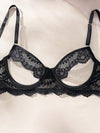 Classic Sexy مجموعة ملابس داخلية للنساء بمظهر جذاب من الدانتيل المفتوح
