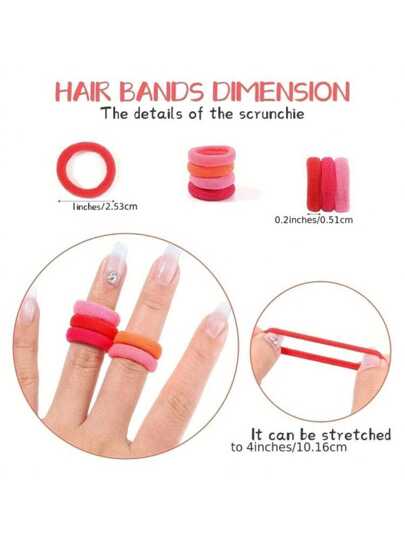100 قطعة الشعر مرونة الفتيات الملونة النايلون عقال صغير للأطفال ذيل حصان حامل سكرانشي إكسسورات شعر الأطفال