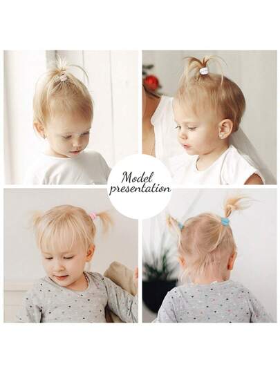 100 قطعة الشعر مرونة الفتيات الملونة النايلون عقال صغير للأطفال ذيل حصان حامل سكرانشي إكسسورات شعر الأطفال