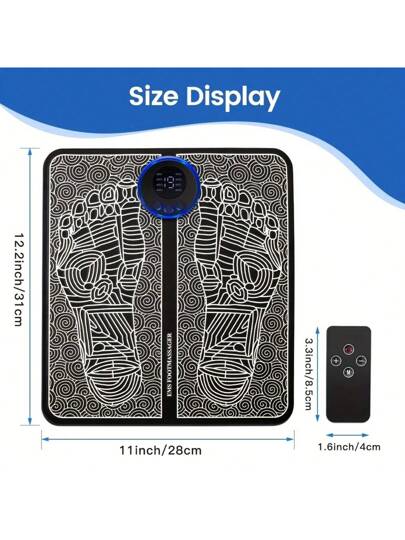 الكهربائية Ems مدلك قدم وسادة الاسترخاء قدم نقاط الوخز بساط التدليك صدمة تحفيز العضلات قابلة للشحن والتحكم عن بعد مدلك