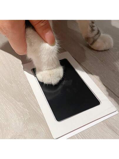 مجموعة وسادة حبر بصمة قدم الحيوان الأليف غير لاصقة وقابلة للغسل، ألبوم خاص بالحيوانات الأليفة لبصمات القدم في عيد الميلاد، DIY