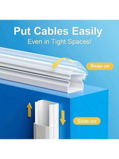 3 قطع مخفي للأسلاك طوله 47 بوصة ، قناة كابل ، غطاء كابل للجدار ، نظام إدارة الكابلات سهل التركيب ل- 3-4 أسلاك ، ممر الكابلات للمنزل والمكتب ، بمقاس 3 * طول 15.7 بوصة ، عرض 1.18 بوصة ، ارتفاع 0.6 بوصة ، باللون الأبيض ، عودة إلى المدرسة