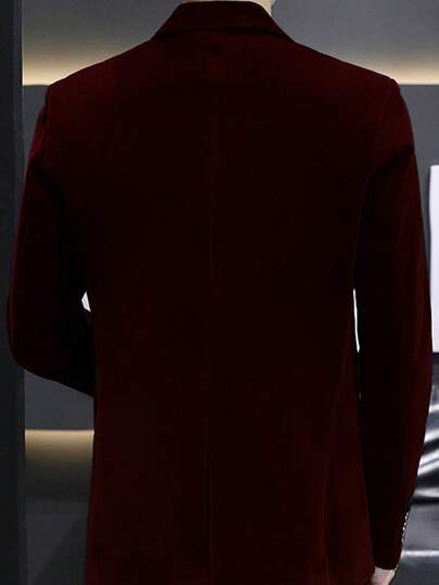 بليزر رجال الزر الصاف حفلة عمل