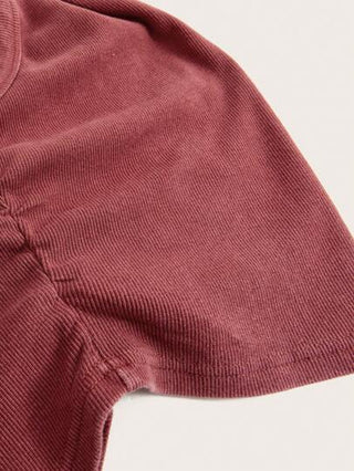 EZwear لباس علوي تانك موحدة اللون حافة منحنية حافة مجمع