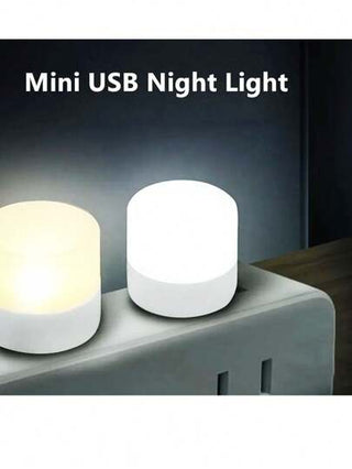 مصباح ليلي بقوة Usb صغير 6 قطع , إضاءة Led مريحة باللون الأبيض الدافئ لحماية العين أثناء القراءة ، يو اس بي للكمبيوتر والهواتف النقالة، وشحن الطاقة.