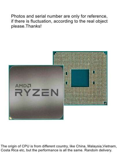AMD معالج وحدة المعالجة المركزية Ryzen 5 R5 5500 3.6ghz 6 Core 12 Thread Processor 7nm L3 = 16m Socket Lga Am4 لأجهزة الحاسوب الشخصي المكتبية ومكوناتها وألعاب الكمبيوتر