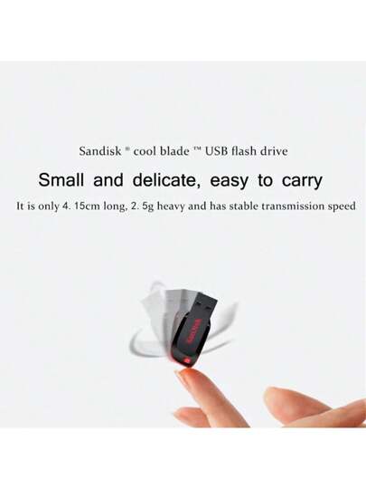 SANDISK قرص صلب ذو واجهة USB ماركة سانديسك بسعة 128GB أو 64GB أو 32GB أو 16GB، محرك الأقراص USB 2.0 عصا الذاكرة USB قابل للماء للهواتف / الأجهزة اللوحية / الحواسيب المحمولة