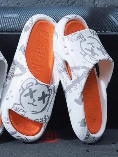 حذاء شبشب رجالي مريح ،نمط كرتوني أنيق