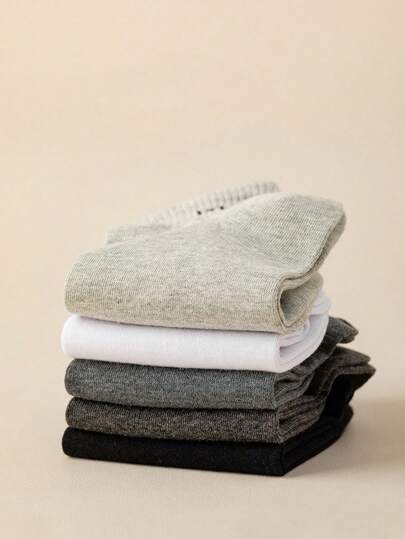 5أزواج من الجوارب القصيرة للرجال للربيع والصيف والخريف، مع مكافحة الروائح ، امتصاص الرطوبة ، وميزات مضادة للبكتيريا ، جوارب رياضية طول الكاحل باللونين الأسود والأبيض ، للجيم