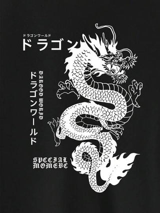 سترة رجالية للخريف والشتاء بتصميم أمريكي محبوك ونقش تنين على الجيب، مع سحّاب ورباط عصريات متقاطعة مع قبّعة للرياضة والترفيه