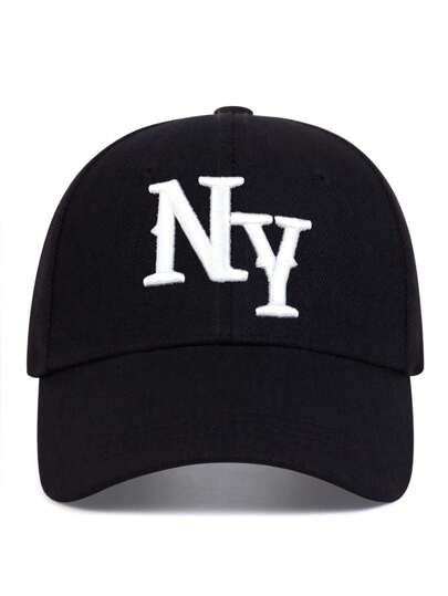 AR قبعة البيسبول العصرية للرجال بتطريز الحروف الأبجدية ورقعة نيويورك، حماية من الشمس وقابلة للتعديل، مناسبة للسفر والحفلات وأنشطة الشاطئ في الربيع والخريف بالشارع.