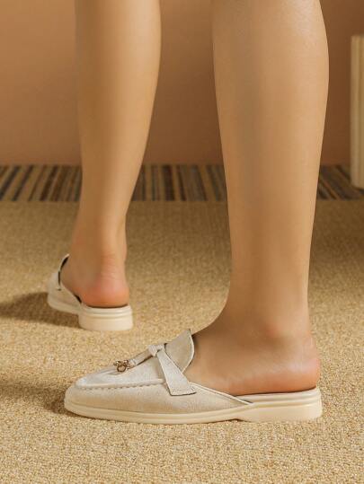 أحذية أوكسفورد حريمي حذاء لوفر نسائي مسطح، موديل جديد ربيع/صيف 2025 بفراغ منخفض في المقدمة، أكسفورد قاع ناعم كاجوال، أحذية عمل، مقاسات كبيرة 41-43