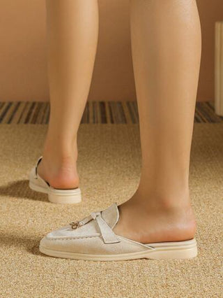 أحذية أوكسفورد حريمي حذاء لوفر نسائي مسطح، موديل جديد ربيع/صيف 2025 بفراغ منخفض في المقدمة، أكسفورد قاع ناعم كاجوال، أحذية عمل، مقاسات كبيرة 41-43