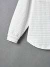EZwear معطف تفاصيل مرقع بعبارة منخفض الاكتاف جيب قلاب