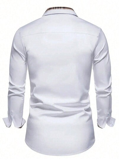 ١ قميص كاجوال بأكمام طويلة مربع