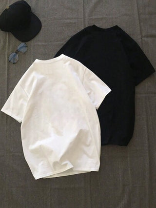 Manfinity Hypemode تي شيرت تي شيرت قصير الأكمام مطبوع عليه طائر برية للرجال، للخروج مع الأصدقاء