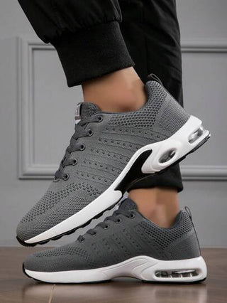 أحذية جري رجالية كاجوال مريحة للمشي مع وسادة هوائية مبطنة ورباط عصري