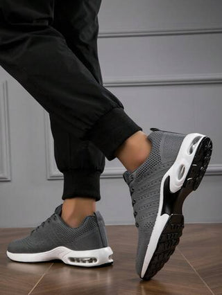 أحذية جري رجالية كاجوال مريحة للمشي مع وسادة هوائية مبطنة ورباط عصري