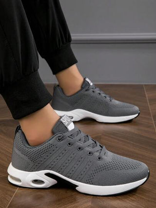 أحذية جري رجالية كاجوال مريحة للمشي مع وسادة هوائية مبطنة ورباط عصري