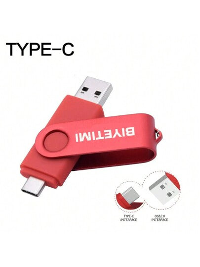 ذاكرة فلاش Biyetimi نوع Type C واجهة USB 2.0 OTG 64 جيجابايت 32 جيجابايت لوحي هاتف ذكي جهاز كمبيوتر كفي USB سعة حقيقية 128 جيجابايت