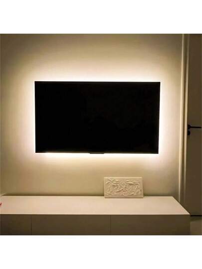 شريط إضاءة LED قطعة واحدة، 60 مصباح LED/م ، قابس USB 5 فولت، شريط إضاءة LED موحد اللون مناسب لغرفة النوم والغرفة المعيشية وخلفية التلفاز والديكور