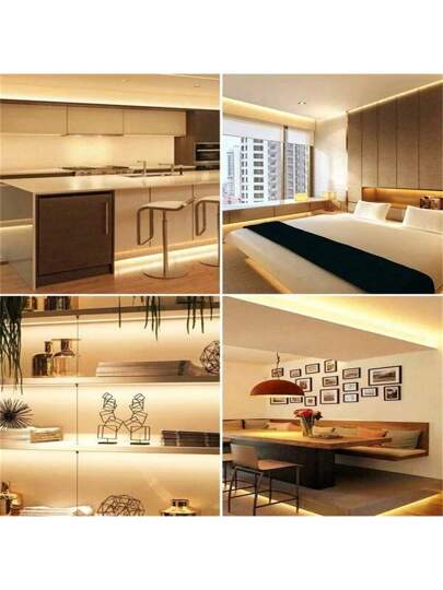 شريط إضاءة LED قطعة واحدة، 60 مصباح LED/م ، قابس USB 5 فولت، شريط إضاءة LED موحد اللون مناسب لغرفة النوم والغرفة المعيشية وخلفية التلفاز والديكور