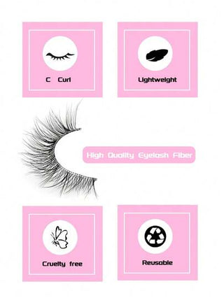 SANISHI 5 أزواج رموش Sanishi 3D المنظر الطبيعي الكاذبة ، رموش عين قطة قصيرة مقطعة ذات شريط شفاف Faux Mink