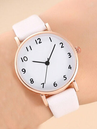 6 قطع أنيقة وجميلة لفتاة ساعة جلدية رقمية كوارتز، مع قلادة فراشة، سوار، أقراط، خاتم، هدية لصديقة العيد, ديكور عيد الميلاد, هدية مدرسية