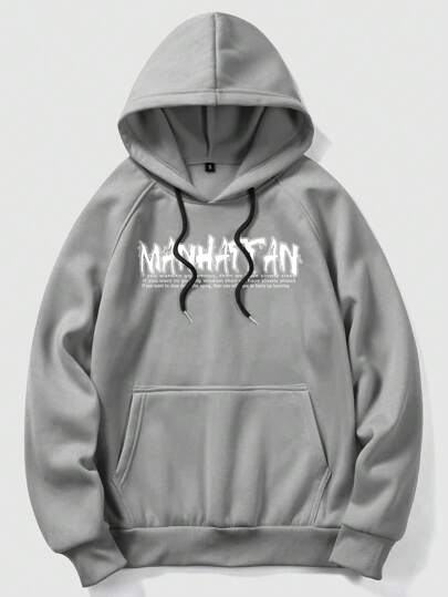 ROMWE MEN Grunge Punk سويت شيرت رجالي بأكمام طويلة مطبوع عليه فطر وحروف