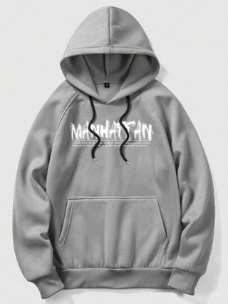 ROMWE MEN Grunge Punk سويت شيرت رجالي بأكمام طويلة مطبوع عليه فطر وحروف