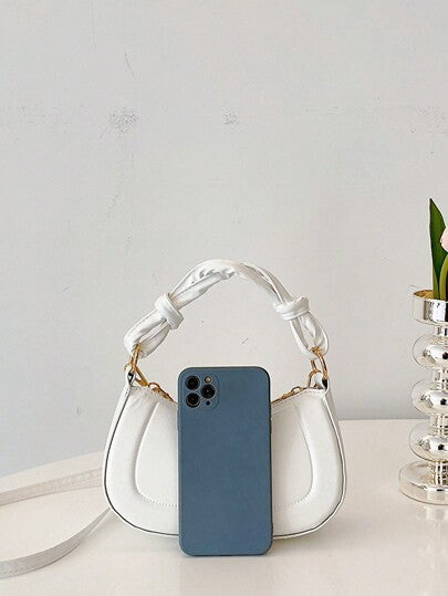 حقيبة كتف عصرية جديدة، حقيبة عبر الجسم أحادية اللون، حقيبة تسوق بطراز كوري إنس للشتاء