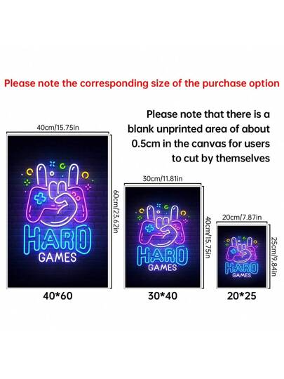 مجموعة 6 قطع ملصقات نيون ملونة لألعاب الفيديو لديكور غرفة الألعاب - مثالية للمراهقين والرجال والأولاد والبنات وغرف السكن الجامعي - لوحات جدارية قماشية بدون إطار ، ديكور منزلي غربي حديث ، ملصقات لغرفة الجدار ، ديكور غرفة ، أشياء ديكور الغرفة الجمالية