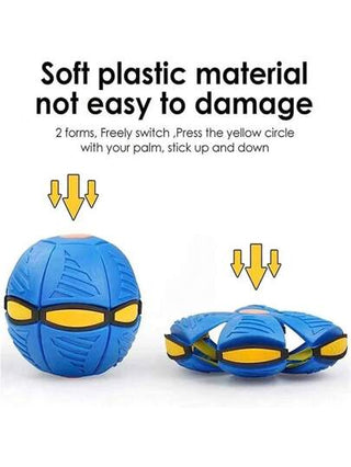 قطعة واحدة كرة قابلة للتشويه المرتدة، هدية لعبة الحفلات، كرة طيران طبق طائر بأضواء LED رائعة، رياضة حديقة خارجية شاطئ، ألعاب حفلات للبالغين مناسبة لعيد الهالوين/عيد الميلاد/