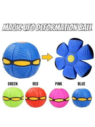 قطعة واحدة كرة قابلة للتشويه المرتدة، هدية لعبة الحفلات، كرة طيران طبق طائر بأضواء LED رائعة، رياضة حديقة خارجية شاطئ، ألعاب حفلات للبالغين مناسبة لعيد الهالوين/عيد الميلاد/