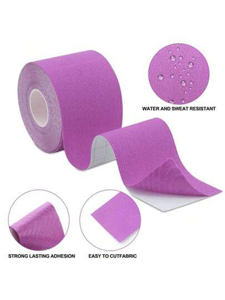 1لفة شريط طب طبيعي 5سم * 5م، شريط رياضي مرن، شريط دعم العضلات