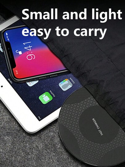 شاحن لاسلكي للمكتب 10 واط مع مؤشر شحن ضوئي، متوافق مع الهواتف الذكية التي تدعم تقنية Qi، متوافق مع ، متوافق مع سلسلة هواتف 8/X/11/12/13/14/15، شاحن لاسلكي مناسب للمكتب والسكن والمنزل