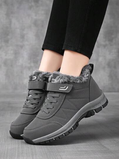 أحذية رياضية شتوية سميكة دافئة ومقاومة للماء مناسبة للنساء متوسطي العمر والمسنين، تناسب كارديجان