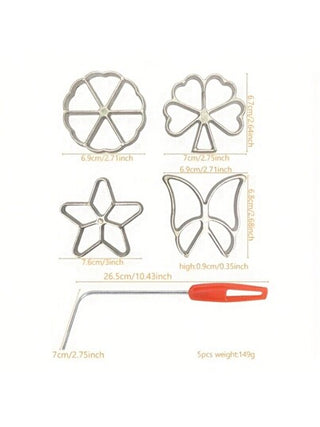 مجموعة قوالب بشكل زهرة 5قطع، قالب بونويلوس بمقبض , قوالب تيمبال مع قالب أتشابام, مجموعة وافل بشكل روزيت ب4تصميم الفراشة النجمة الشجرة و العجلة مع أداة الرفع