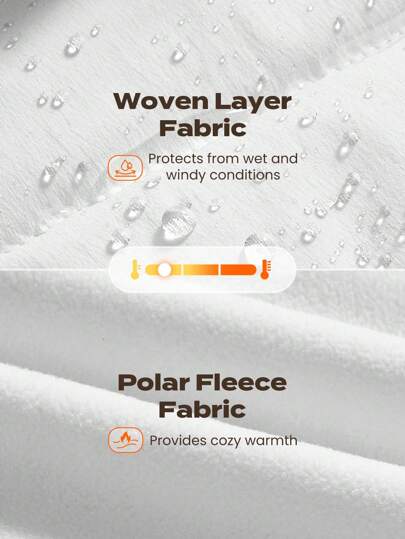 GLOWMODE سترة رقيقة مقنعة مضادة للماء مزودة بنسيج البولير الدافئ