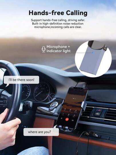 ESSAGER Essager Bluetoot Aux محول سيارة لاسلكية بلوتوث استقبال USB إلى 3.5 مللي متر جاك الصوت الموسيقى هيئة التصنيع العسكري يدوي محول للسيارة المتكلم