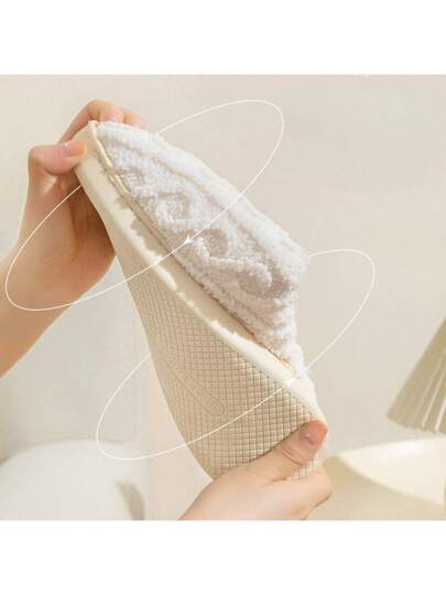 نعال قطنية ناعمة على شكل دب لطيف، نعال منزلية دافئة للنساء، ناعمة وقوية، ذات ملمس مضاد للانزلاق، مريحة وفراشية، أحذية للأزواج، بتصميم بسيطرمضان