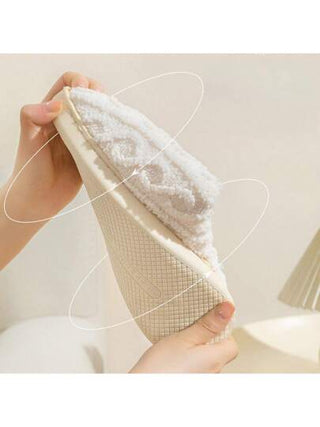 نعال قطنية ناعمة على شكل دب لطيف، نعال منزلية دافئة للنساء، ناعمة وقوية، ذات ملمس مضاد للانزلاق، مريحة وفراشية، أحذية للأزواج، بتصميم بسيطرمضان